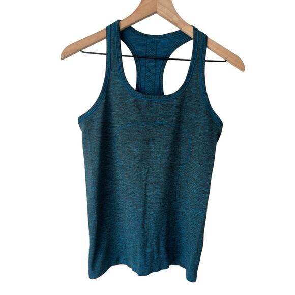 Lululemon Swiftly racerback tank top Capri blue black 6 - Picture 4 of 10